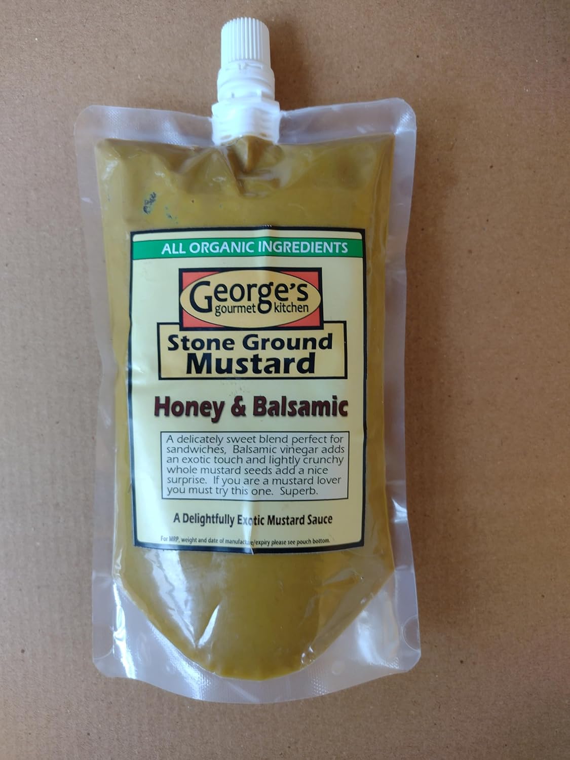 Stone Ground Mustard Paste – Honey &amp;amp; Balsamic – George’s Gourmet Kitchen – 250gm