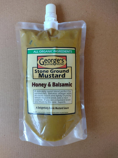 Stone Ground Mustard Paste – Honey &amp;amp; Balsamic – George’s Gourmet Kitchen – 250gm
