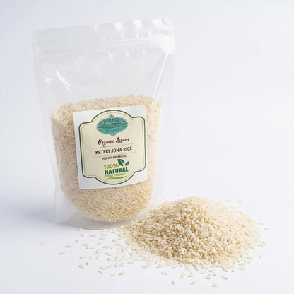 Rice | Straight From The Brahmaputra Valley Farms (Keteki Joha) - Aromatic Rice – Assam – USDA Organic - BOR-NOI ORGANICS – 1000gm