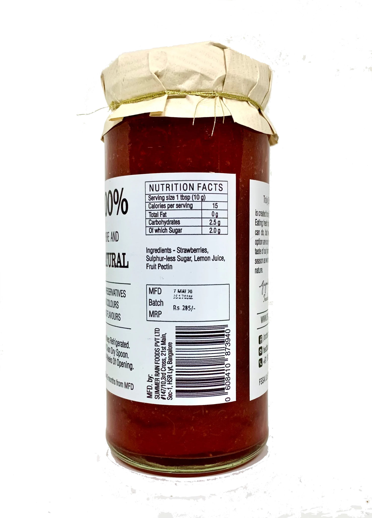 Strawberry Preserve – Orchard Lane – 300gm