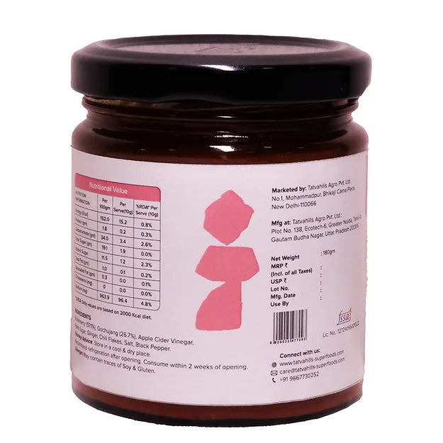 Sauce | Strawberry Gochujang Sauce – No Added Preservatives &amp; Additives Free – Tatva Hills – 180gm