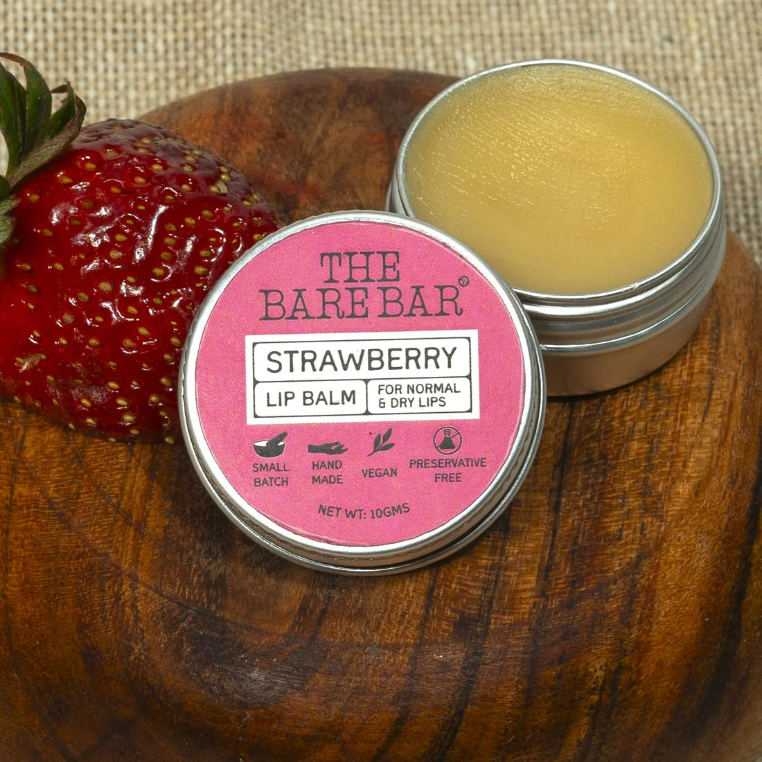 Lip Balm | Strawberry - The Bare Bar - 10gm