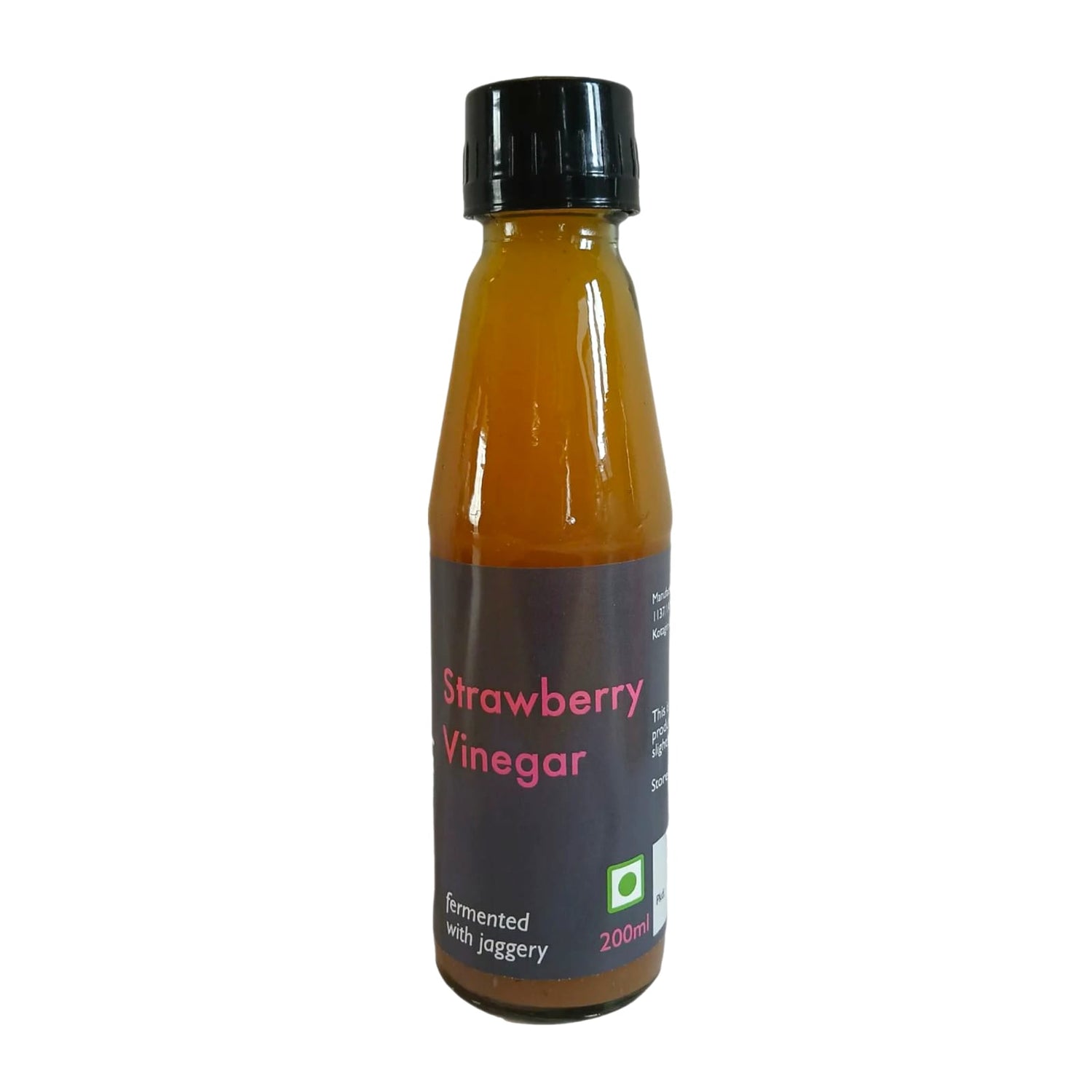 Vinegar | Strawberry Vinegar - Fermented With Jaggery - Salad Dressing - Marinated - Tangy Dessert Dressing - Mocktail - Cocktail - Pickling - No Added Preservatives - Sitara - 200ml