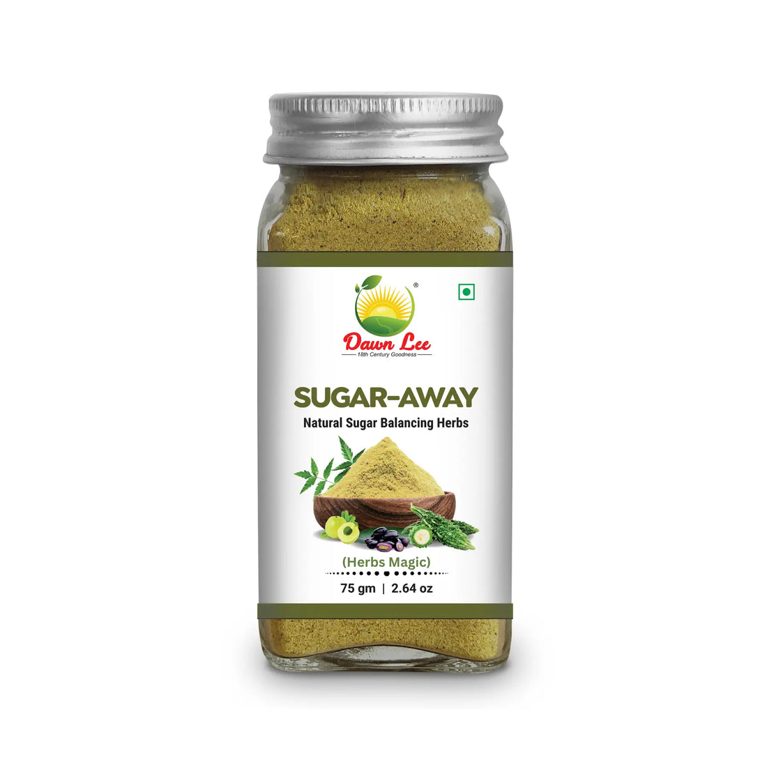 Sugar Away |  Vegan, No Fillers, Additives Or No Added Preservatives &amp; No Added Sugar - Dawn Lee - 75gm