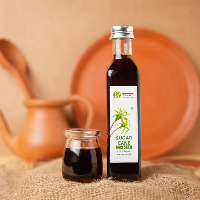 Sugarcane Vinegar | Raw Unfiltered - Good For Skin, Hair - Natural - Satvyk - 250ml