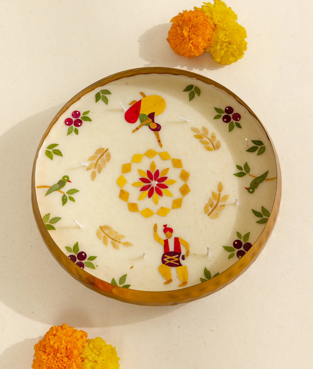 Candle | Summer Dance Mehfil Candle - Handcrafted – Eco Friendly Soy Wax, No Chemical &amp; No Harmful Fumes – Nature’s Soul -(26 × 26 × 5 cm)
