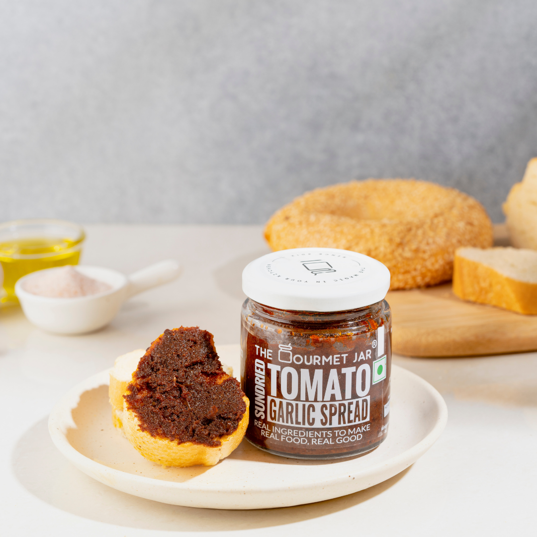 Sundried Tomato Garlic Spread (With Naga Chilli) – Vegan, Gluten Free, Sugar Free &amp;amp; Nut Free - The Gourmet Jar – 190gm