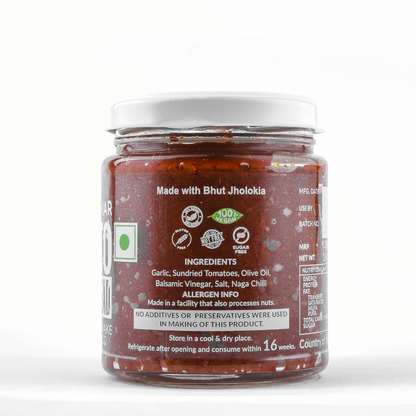 Sundried Tomato Garlic Spread (With Naga Chilli) – Vegan, Gluten Free, Sugar Free &amp;amp; Nut Free - The Gourmet Jar – 190gm