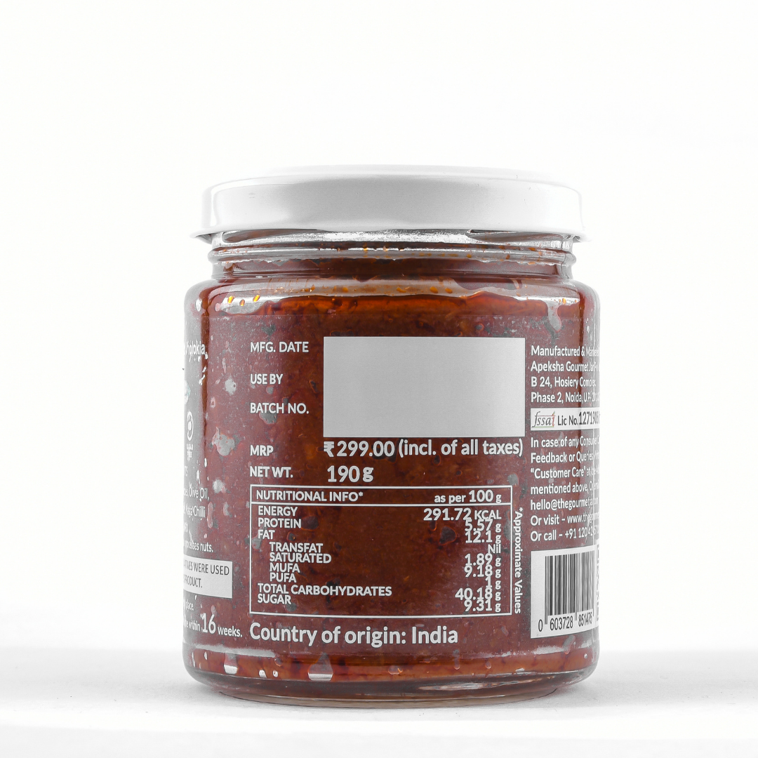 Sundried Tomato Garlic Spread (With Naga Chilli) – Vegan, Gluten Free, Sugar Free &amp;amp; Nut Free - The Gourmet Jar – 190gm