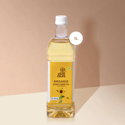 Sunflower Oil | Cold Pressed - Organic - Pure and Sure - 1000ml