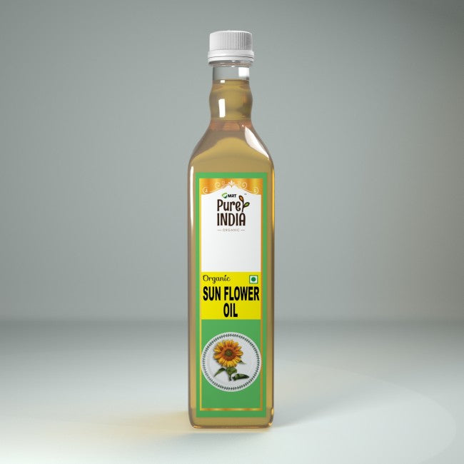 Sunflower Oil l Cold Pressed - Glass Bottle – MRT Organics – 500ml