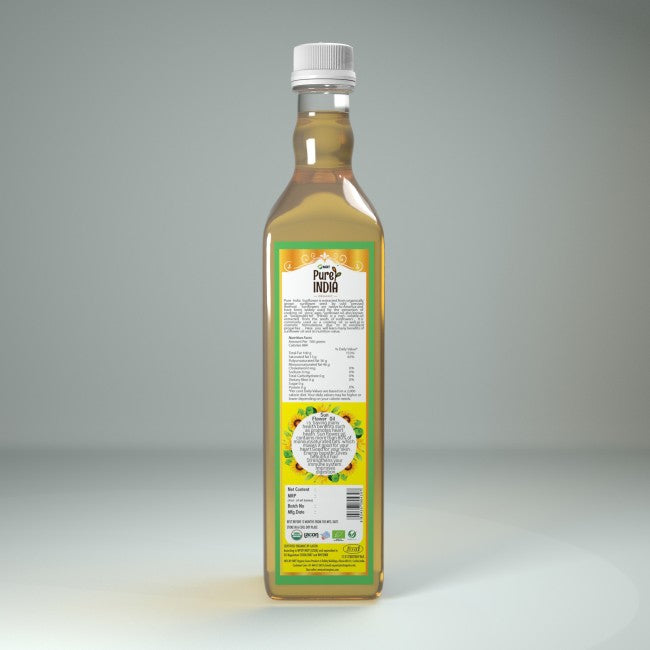Sunflower Oil l Cold Pressed - Glass Bottle – MRT Organics – 500ml