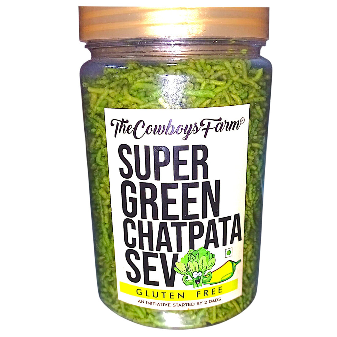 Sev | Super Green Chatpata Sev - Guten Free, No Onion, No Garlic, No Palm Oil &amp; No Added Preservatives – The Cow Boys Farm – 200gm