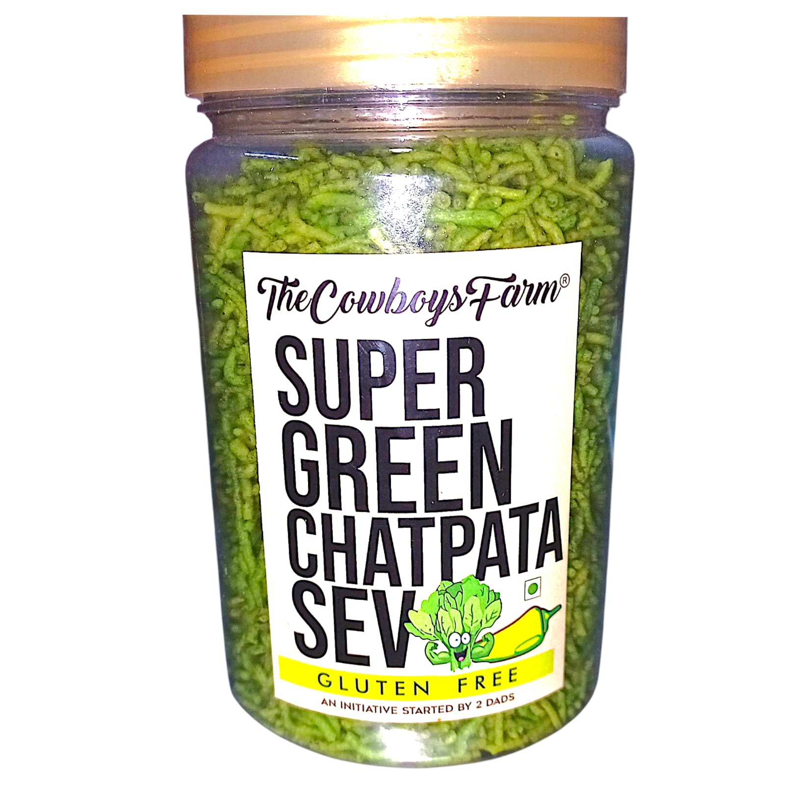 Sev | Super Green Chatpata Sev - Guten Free, No Onion, No Garlic, No Palm Oil &amp; No Added Preservatives – The Cow Boys Farm – 200gm