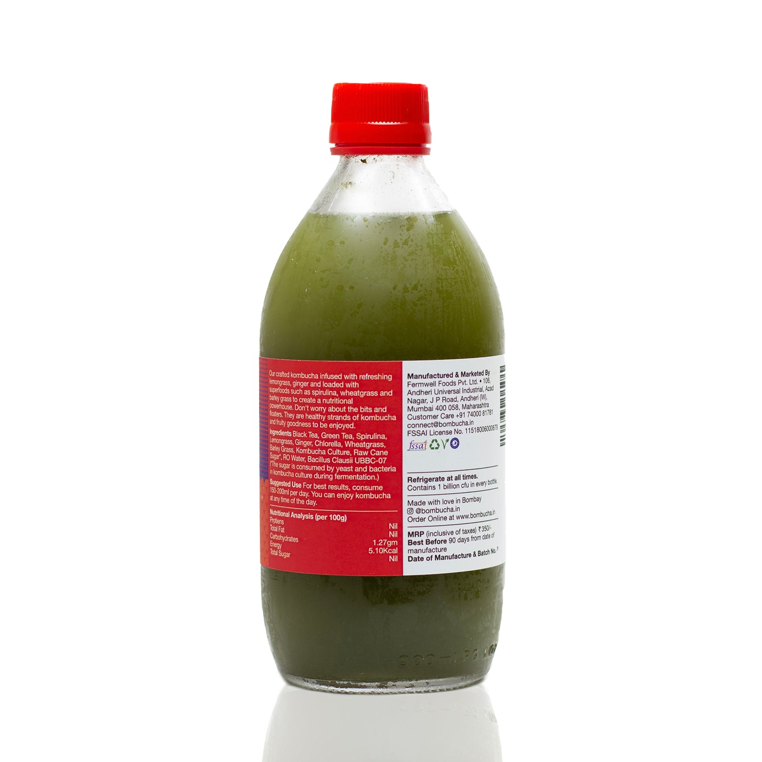Supergreen Kombucha – Bombucha – 500ml