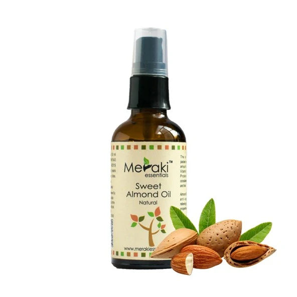 Sweet Almond Oil (Prunus Amygdalus Vardulcis) - Natural - Indian - Meraki Essentials - 50ml