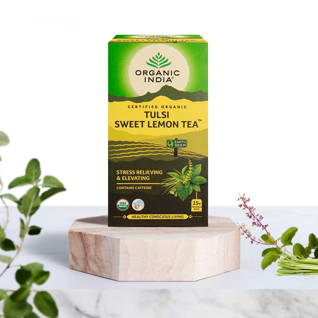 Tulsi Sweet Lemon Tea - Organic India - 25 Tea Bags