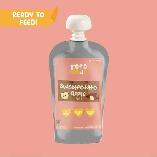 Sweet Potato Apple Puree | No Added Salt &amp;amp; No Added Sugar – rorosaur – 100gm