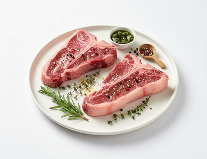 Buff | T-Bone Steak Buff - Kerala Meat -No Antibiotics And Hormone Free – No Fillers, No Gums, No Nitrates &amp;amp; Binder Using Fat Only - Nature’s Soul –(Approx  450gm)
