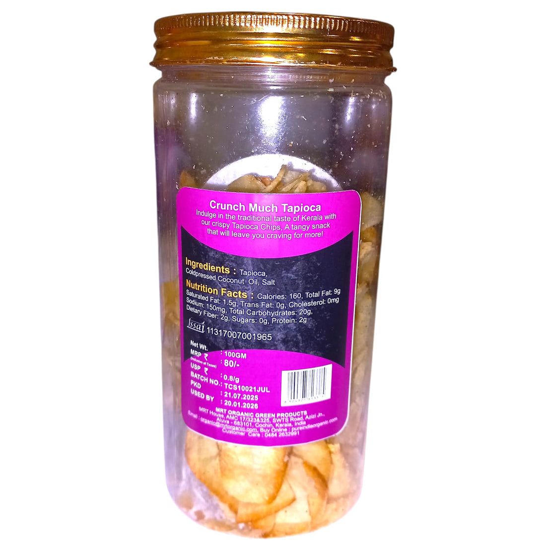 Tapioca Chips | Salted - Taste Of Kerala - Mrt Organic - 100gm