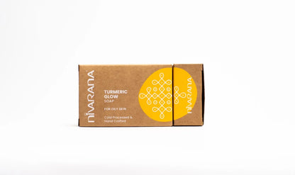 Soap | Turmeric Glow Soap (Oil Skin)  – Cold Processed &amp; Handcrafted-Remove Tan &amp; Pigmentation, Instant Glow – Nivarana– 100gm