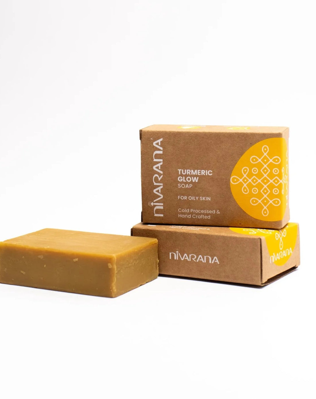 Soap | Turmeric Glow Soap (Oil Skin) – Cold Processed & Handcrafted-Remove Tan & Pigmentation, Instant Glow – Nivarana– 100gm