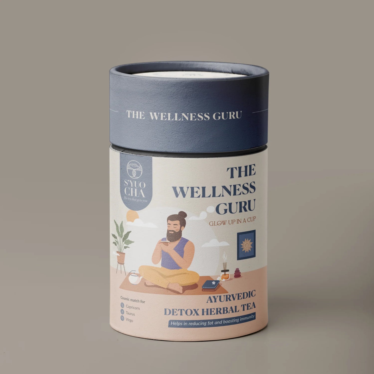 Tea |The Wellness Guru - Ayurvedic Detox Herbal Tea- Reducing Fat &amp; Boosting Immunity -No Side Effects-No Artificial Coloring- No Added Preservatives - Syuo Cha - 50gm