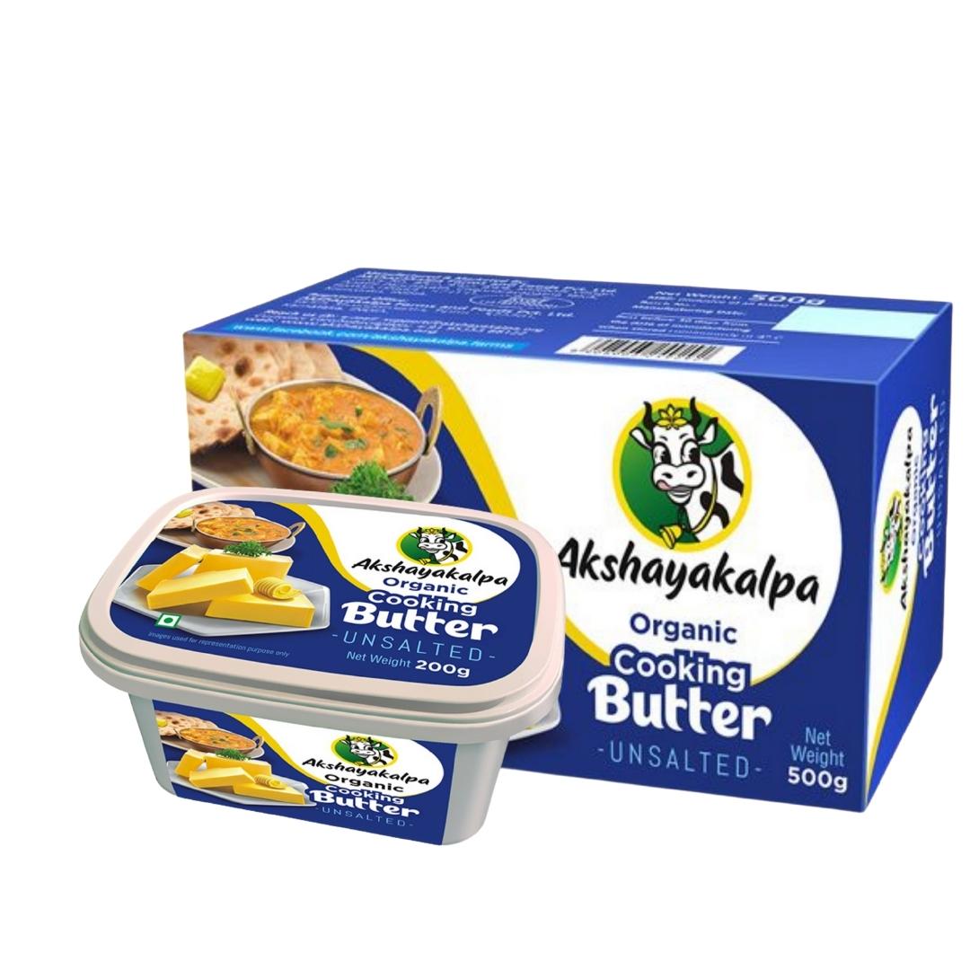 Table Butter - Unsalted - Pasteurized - Organic - Indian - Akshayakalpa Organic - 200gm