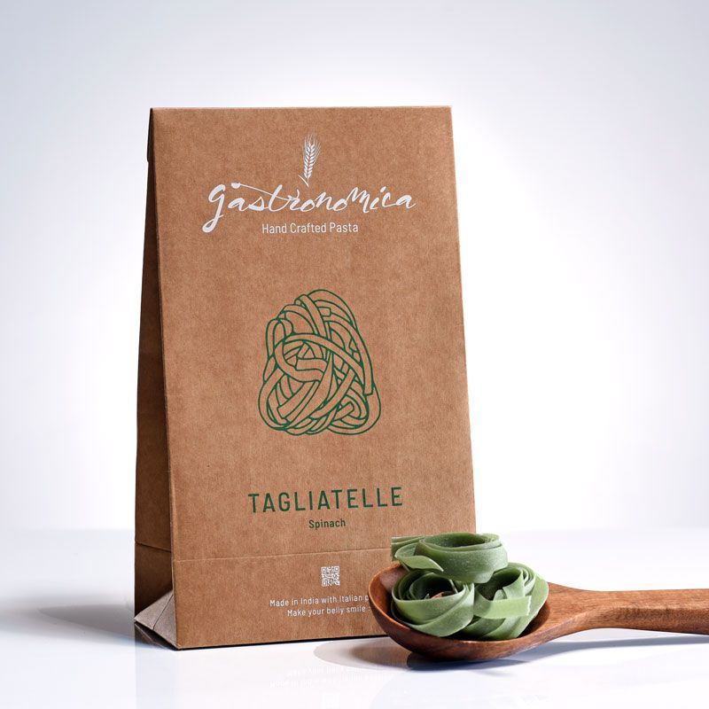 Tagliatelle Pasta – Spinach – Organic - Indian - Gastronomica – 250gm