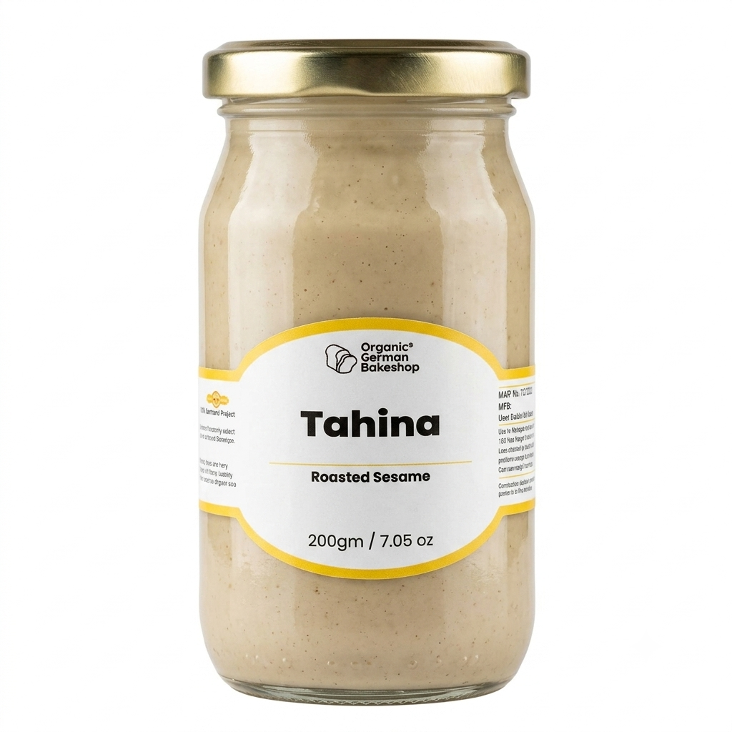 Tahina (Roasted Sesame) -Gluten Free, Vegan -No Preservatives - Organic German Bakeshop - 200gm