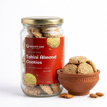 Cookies | Tahini Almond - Vegan, Gluten Free &amp;amp; Refined Sugar Free - Nature&