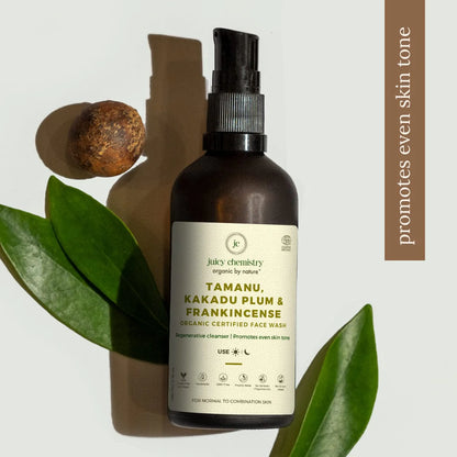 Tamanu, Kakadu Plum &amp;amp; Frankincense Organic Face Wash - Juicy Chemistry - 100ml