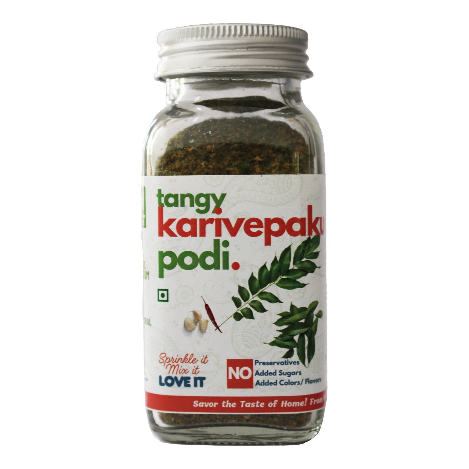 Seasoning | Tangy Karivepaku Podi - Spice Blends - No Added  Flavours, Sugar, Colour  &amp; Preservatives Free  - Kitchen Koundinyasa - 75 gm