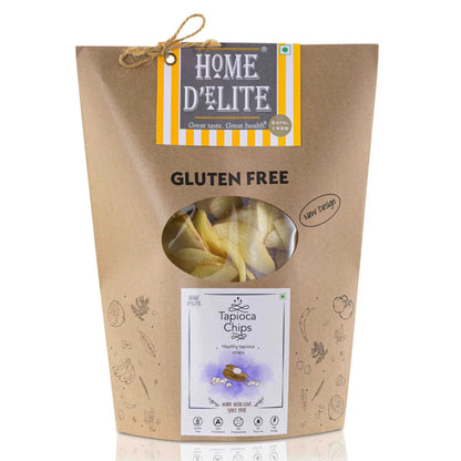 Chips | Tapioca Chips – Gluten Free, Zero Cholesterol &amp;amp; Zero Trans Fat – Home D’elite – 100gm