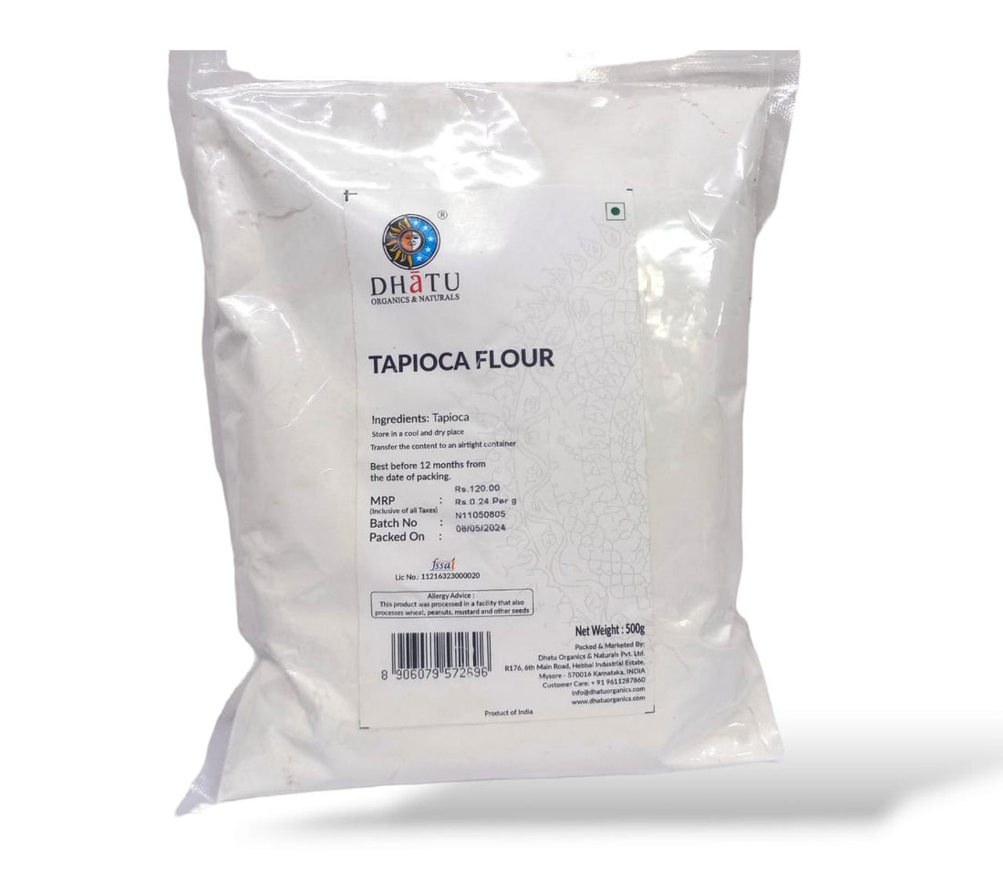 Tapioca Flour | USDA Organic - Gluten Free &amp; Grain Free - Dhatu Organic - 500gm