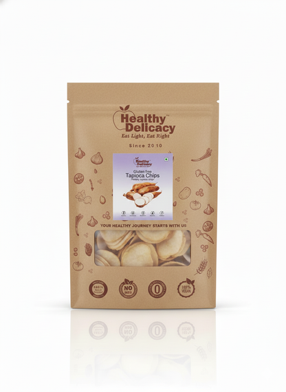 Tapioca Chips - Gluten Free Tapioca Chips - Zero Cholesterol- No Trans Fat - No Preservative- High Energy -100%  Healthy Delicacy-190gm
