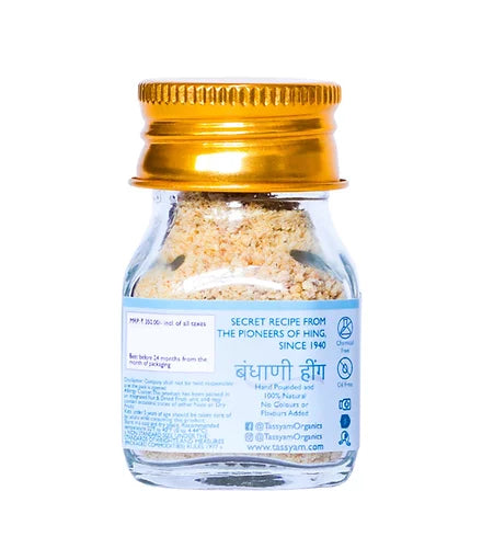 Hingwale Hand Pounded Hing - Natural - Indian - Vegan &amp; Gluten Free - Tassyam - 25gm