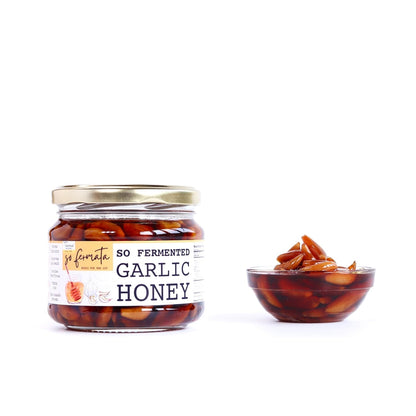 Garlic Honey | Fermented - 100% Natural - No Added Artificial Preservatives - Tassyam Organics - 350gm