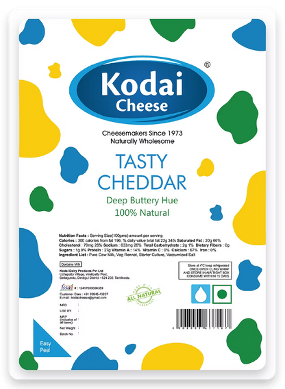 Tasty Cheddar - Pasteurized - Kodai - 200gm