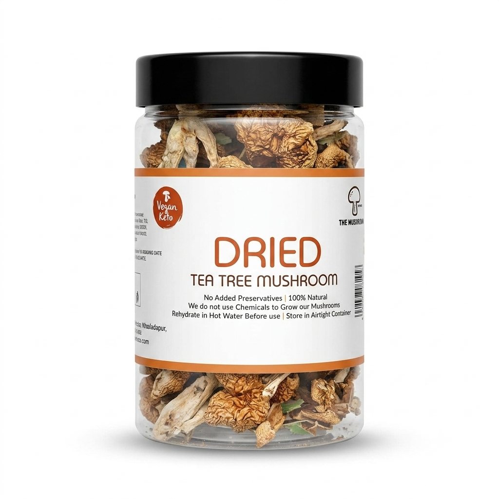 Mushroom | Tea Tree Mushroom (Dried Mushroom) -Vegan, Keto- 100% Natural - Chemical Free &amp; No Added Preservatives The Mushoom Hub - 50gm