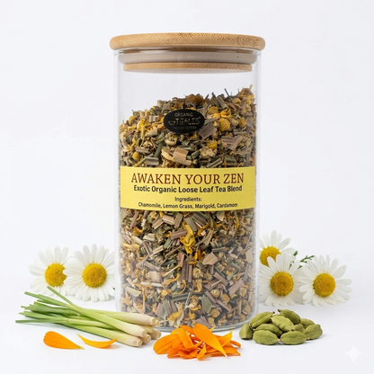 Tea | Awaken Yours Zen (Exotic Organic Loose Leaf Tea Blend)  – Organic T-Tales – 100gm