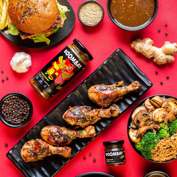 Teriyaki (Umami Sweet Bright) - Stir Fry Sauce - Glaze, Burger, Dip - Natural - Indian  - No Refined Sugar &amp;amp; No Bad Oil - Boombay - 250gm