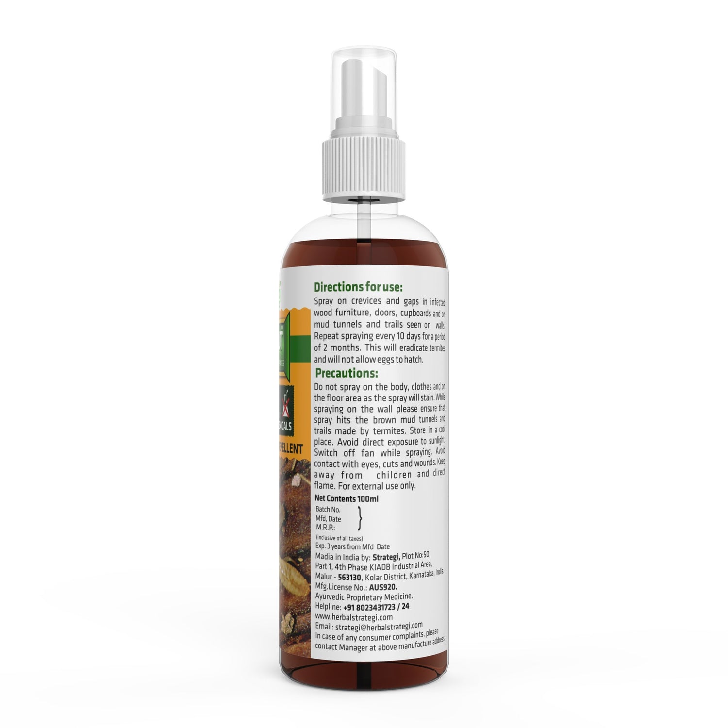 Termite Repellent – Vegan &amp;amp; Cruelty Free - Herbal Strategi – 100ml