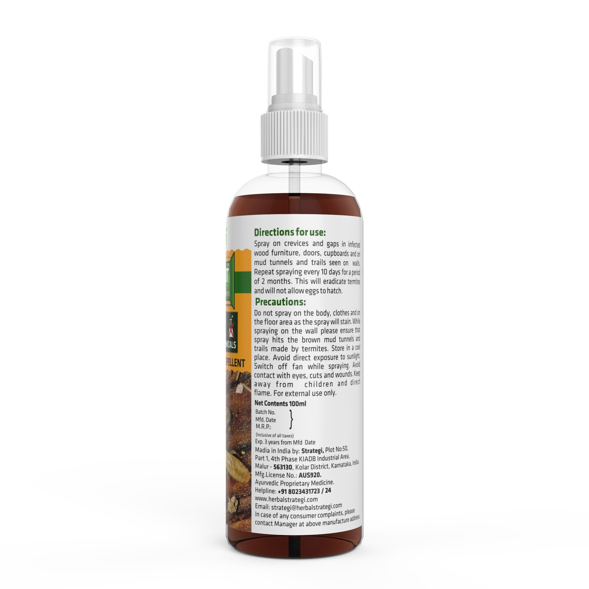 Termite Repellent – Vegan &amp;amp; Cruelty Free - Herbal Strategi – 100ml