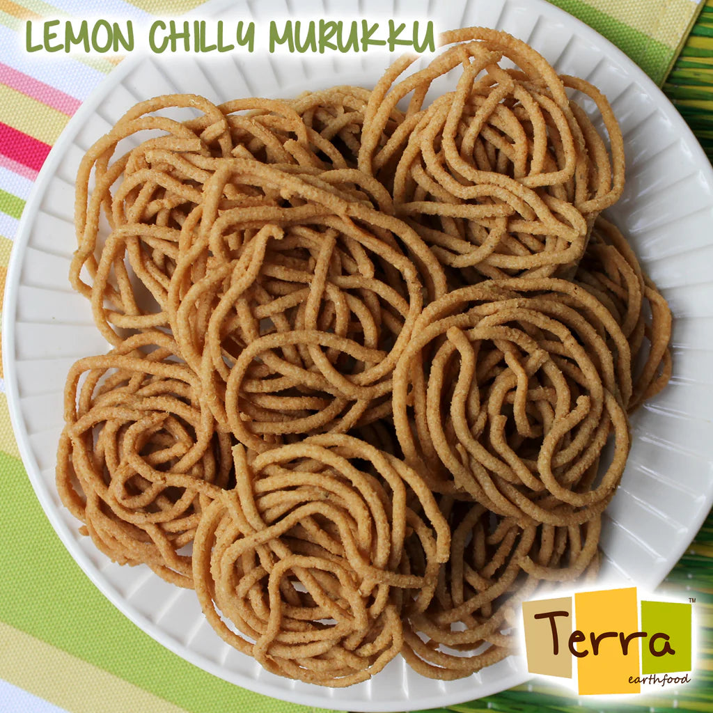 Murukku | Lemon Chilli Murukku -Vegan , Gluten Free - Terra - 150gm