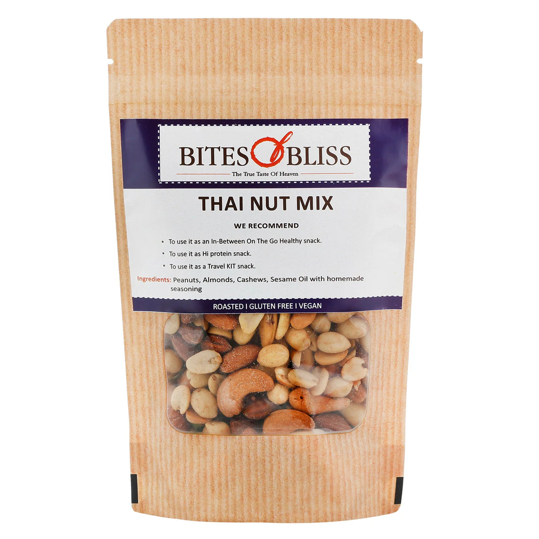 Thai Nut Mix | Roasted – Vegan, Gluten Free, No Added Preservatives & No Added Sugar – Bites Of Bliss – 150gm