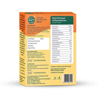 Cheela Mix | Multigrain Cheela Mix - 70% Pulses - 50.3g Protein -100% Pure - Gluten Free, No Maida, No Sugar, No Palm Oil &amp;amp; No Added Preservatives - The Naturik Co - 250gm