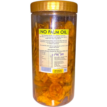 Banana Chips | (Spicy) - Gluten Free, No Onion, No Garlic &amp; No Added Preservatives - The Cow Boys Farm – 200gm