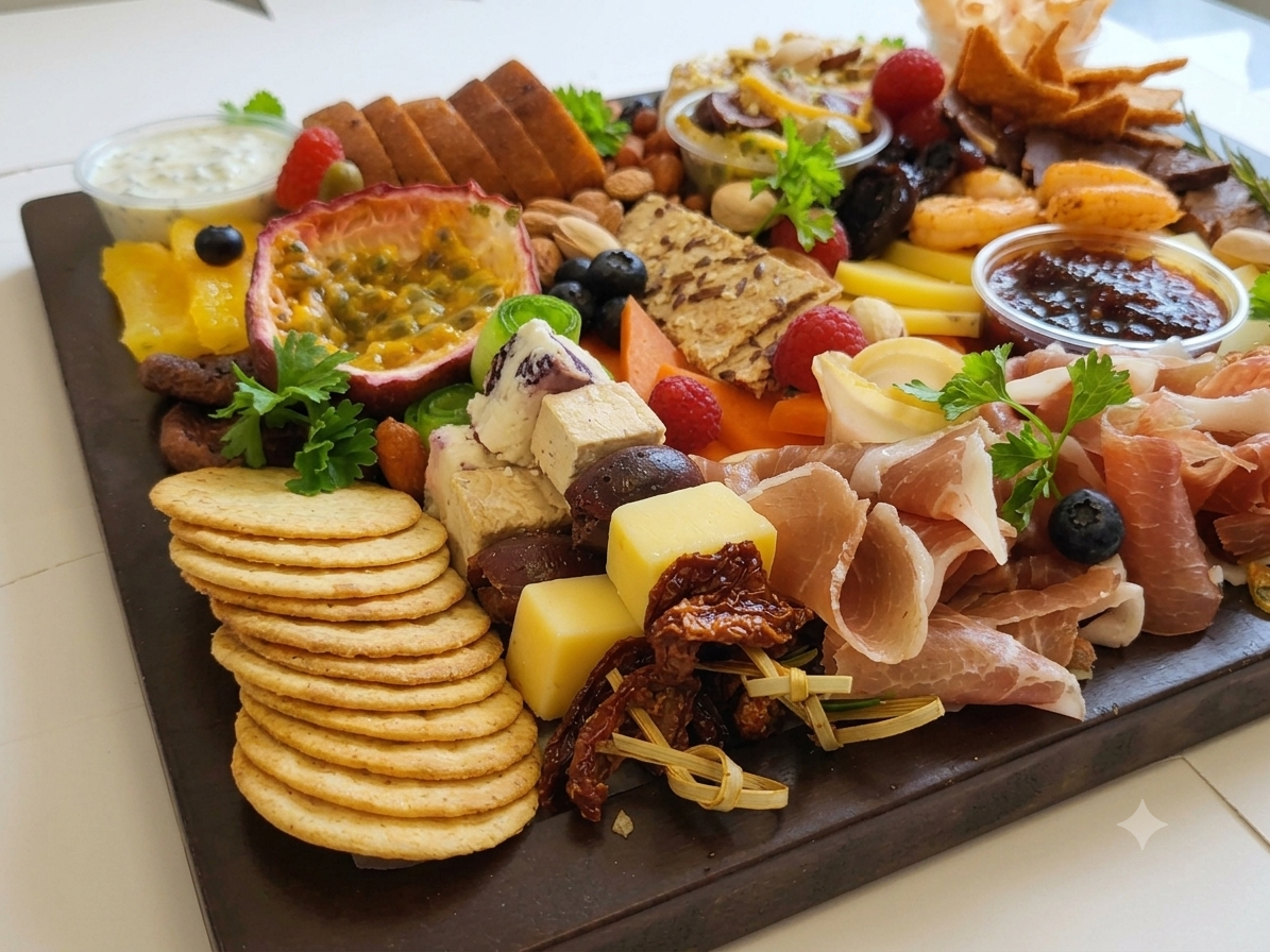 The Grazing Sage Gourmet Charcuterie Board- Luxury Artisanal Charcuterie &amp; Gourmet Gift Platter - No emulsifiers, Stabilisers, Nitrates &amp; No preservatives - Natural Ingredients