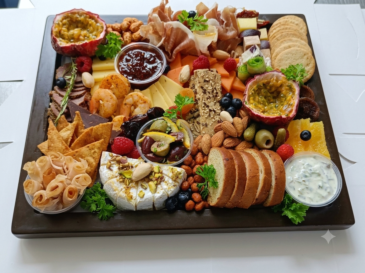 The Grazing Sage Gourmet Charcuterie Board- Luxury Artisanal Charcuterie &amp; Gourmet Gift Platter - No emulsifiers, Stabilisers, Nitrates &amp; No preservatives - Natural Ingredients